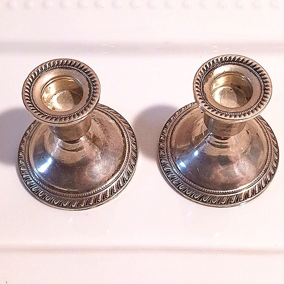Gorgeous! Pair of Duchin Creations Sterling Silver Candlestic Holders ⚜️👑⚜️ - Picture 3 of 10